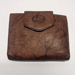 Vtg Buxton Burgundy Wallet Top Grain Cowhide Exterior Coin Folded Floral Cowboy